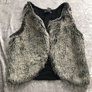 Faux fur vest